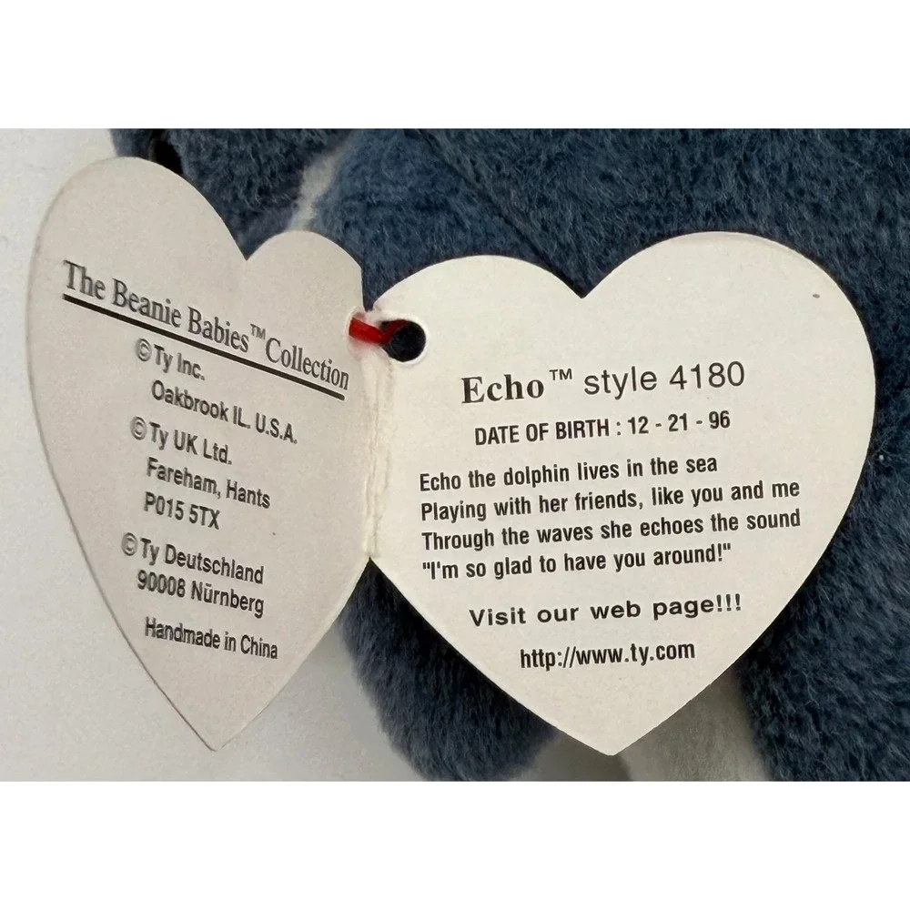 Ty‎ Beanie Baby Echo the Dolphin 1996 MWMT